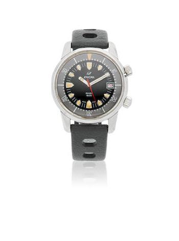 A Stainless Steel Automatic Divers Wristwatch by 
																	 Enicar