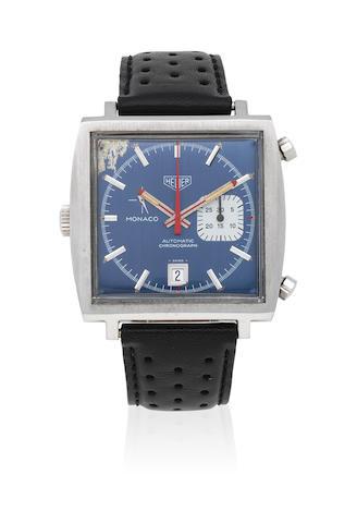 A Stainless Steel Automatic Calendar Chronograph Square Wristwatch by 
																	 TAG Heuer