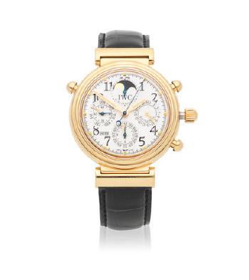 An 18K Rose Gold Automatic Perpetual Calendar Split Second Chronograph Wristwatch by 
																	 IWC