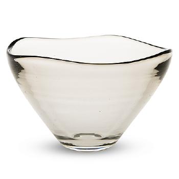 A glass bowl for Riihimäen Lasi Oy by 
																			Gunnel Nyman