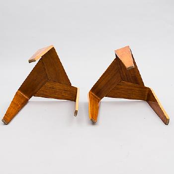 A pair of mid 20th century 'Tabouret' stools for Oy Stockmann Ab, Keravan Puusepäntehdas by 
																			Marke Niskala