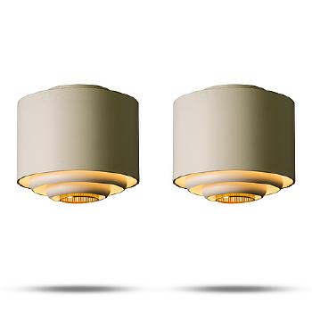 A pair of 1960s 'AE-9447-2' ceiling lights for Itsu Finland. by 
																			 Itsu