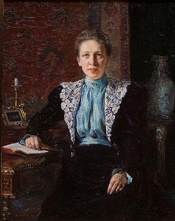 Portrait of a Lady (L V Muravjeva) by 
																			Saveliy Zeydenberg