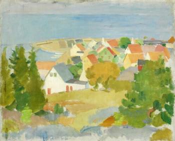 View over Gudhjem Bornholm by 
																	Karl Isakson