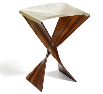 Propellor Stool, A solid Brazilian rosewood stool by 
																	Jorgen Gammelgaad