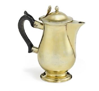 A Russian silver-gilt coffeepot by 
																			Alexander Yarshinov