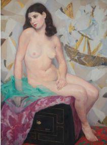 Nude in an Art Déco Interior by 
																	Madeleine Lucie Funck-Hellet