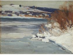 The Delaware River In Winter by 
																	Edward Redfield
