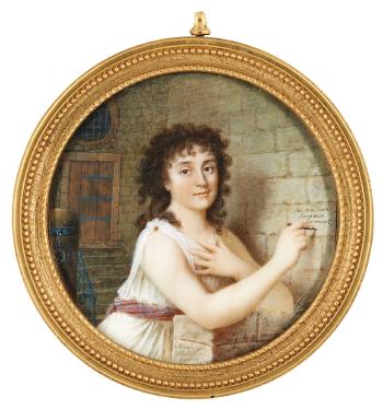 Portrait Of A Lady, Traditionally Identified As Madame Tallien (1773-1835) by 
																	Maria Anna Grafin Waldstein