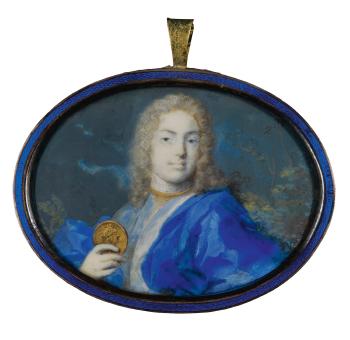 Portrait Of A Gentleman Holding A Large Gold Medal, Circa 1720 by 
																	Rosalba Carriera