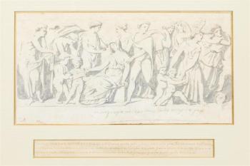Les jeunes d'Athènes livrés à Minos by 
																			Jacques-Louis David