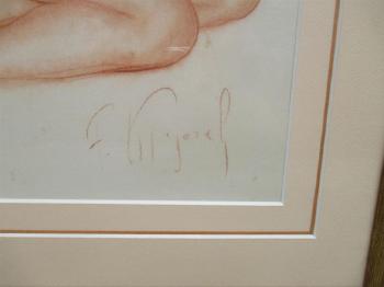 Jeune femme nue assise sur le côté by 
																			Fernand Majorel