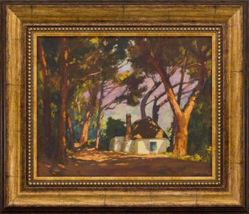 Cottage Among Trees by 
																			Edward Roworth