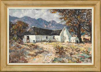 Farm House at the Foot of a Mountain by 
																			Donald James Madge
