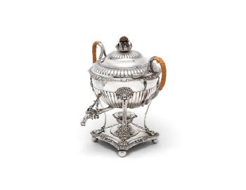 A George III Silver Tea Urn by 
																	 Emes & Barnard