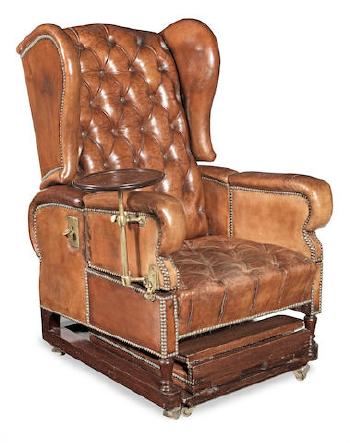 A Late Victorian J. Foot And Son Patent Mahogany Framed Reclining Wingback Easy Armchair by 
																			 J Foot & Son