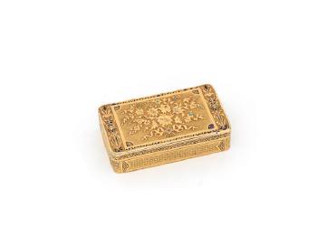 An Early 19th Century Swiss Gold Box by 
																	Henri Neiser