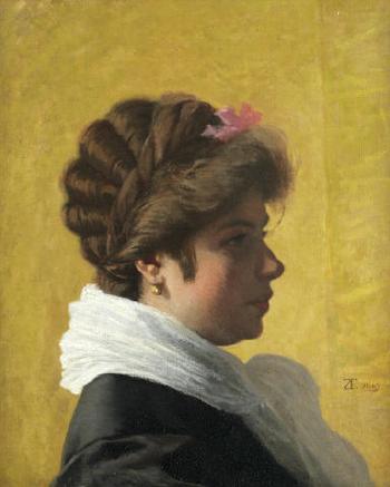 Portrait Of A Lady by 
																	Federico Zandomeneghi
