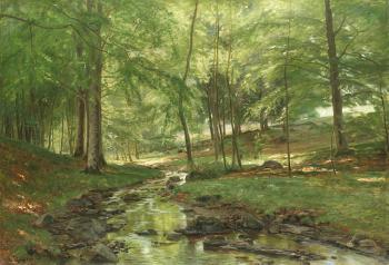 A Woodland Stream by 
																	Christian Zacho