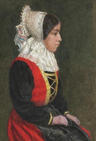 Portrait Of A Lady by 
																	Estella Louisa Michaela Canziani
