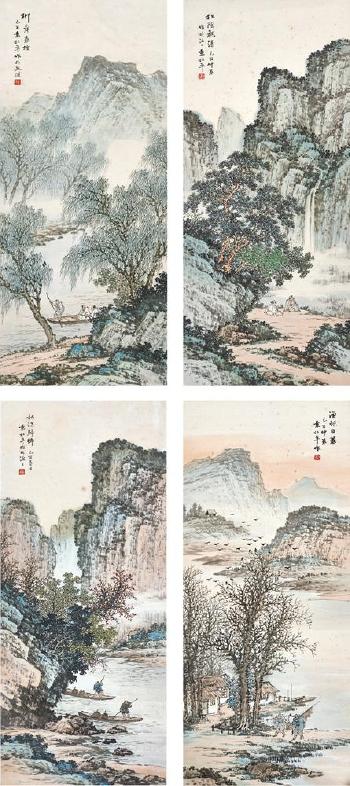 Landscape In Different Season by 
																	 Yuan Songnian