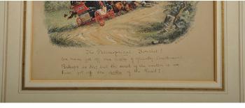 The Philosophical Tourist! Study of a Coach and Four going into a Ditch by 
																			Charles B Newhouse