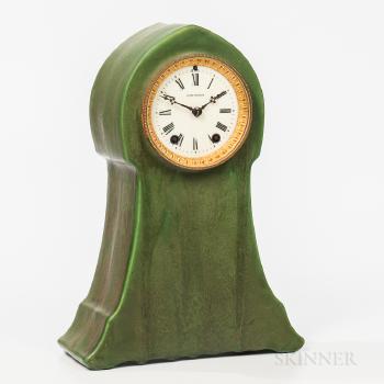 Mantel Clock by 
																	 Hampshire Pottery