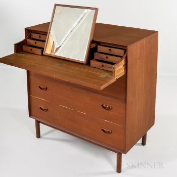 Teak Vanity and Chest of Drawers by 
																			Povl Dinesen