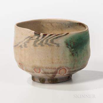 Studio Pottery Nerikomi Tea Bowl by 
																	Makoto Yabe