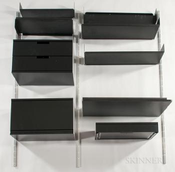 Wall-mounted Desk and Shelving Unit by 
																	 Vitsoe