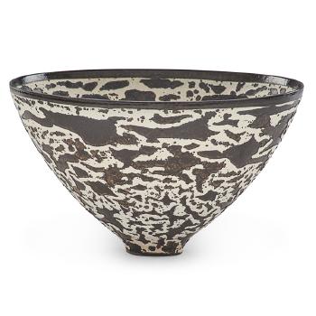 Fine and unusual bowl, volcanic glaze by 
																			James Lovera