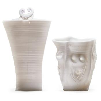 Two small Light Gatherer vases by 
																			Rudolph Staffel