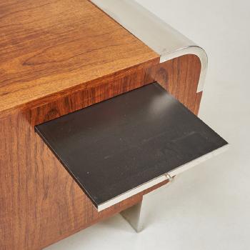 Double pedestal executive desk by 
																			Leon Rosen