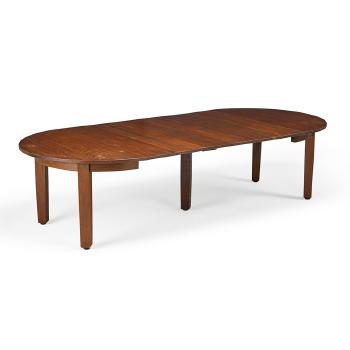 Five-leg dining table by 
																			 L & JG Stickley