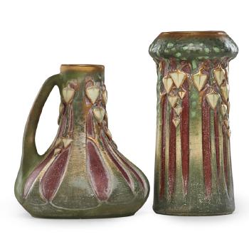 Amphora vase and ewer by 
																			Paul Dachsel