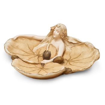 Amphora card tray with water sprite on lily pads by 
																			Ernst Wahliss