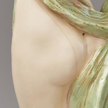 Tall Amphora nude maiden and small female bust by 
																			 Riessner, Stellmacher & Kessel