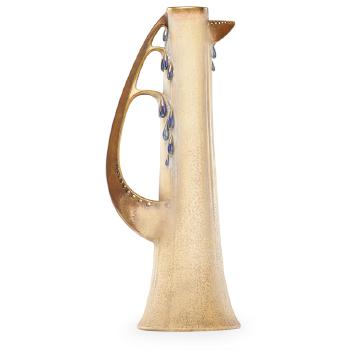 Tall reticulated Amphora raindrops pitcher by 
																			Paul Dachsel