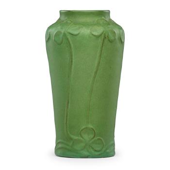 Fine early vase with stylized leaves by 
																			Frederick Walrath