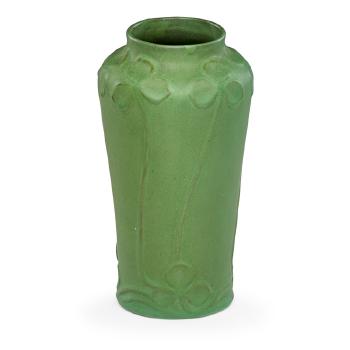 Fine early vase with stylized leaves by 
																			Frederick Walrath