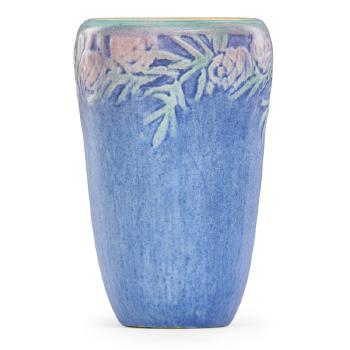 Cabinet vase with pine boughs by 
																			Henrietta Davidson Bailey