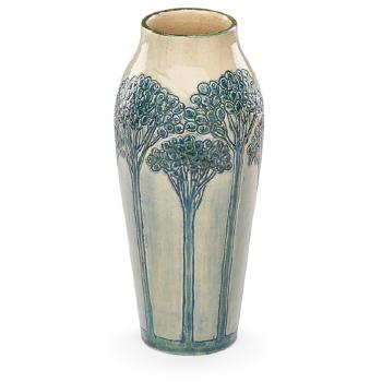 Early vase with stylized trees by 
																			Harriet C Joor