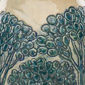 Early vase with stylized trees by 
																			Harriet C Joor