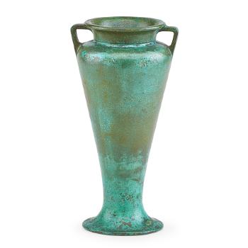 Two-handled patinated bronze vase by 
																			Charles Walter Clewell