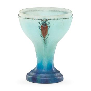 Fine chalice with beetles by 
																			Amalric Walter