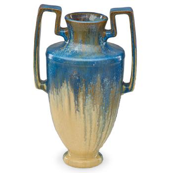 Large two-handled urn by 
																			 Fulper Pottery