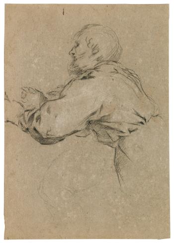 Study of a Man in Profile to the Left by 
																	Pietro da Cortona