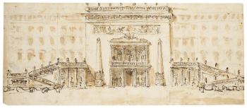 Design For the Façade of a Palace by 
																	Giuseppe Valadier