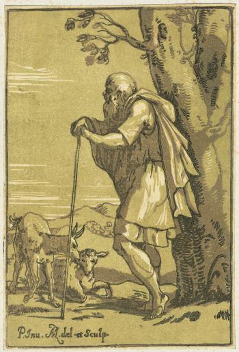 An Old Shepherd by 
																	Antonio Maria Zanetti