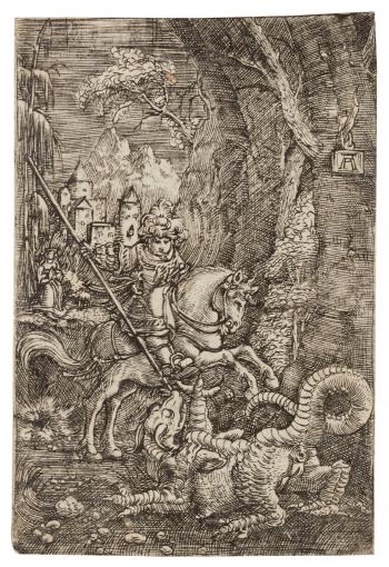 Saint George Killing the Dragon by 
																	Albrecht Altdorfer